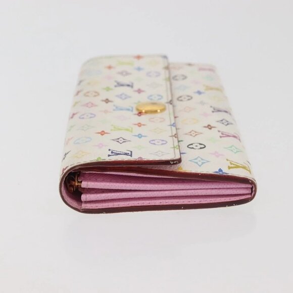 LOUIS VUITTON Multicolor Portefeuille Sarah Wallet White M93532 LV Auth 143004 - Picture 6 of 16